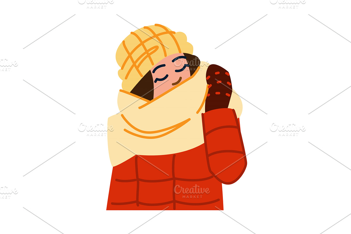 Woman wearing winter clothes, an Object Illustration by pikepicture