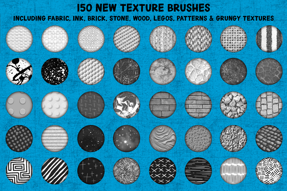 Huge Procreate Texture Brush Bundle, a Brush Add-On by AlwaysBeColoring (Photo 4 of 12)
