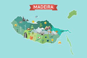 Stylized Madeira Map