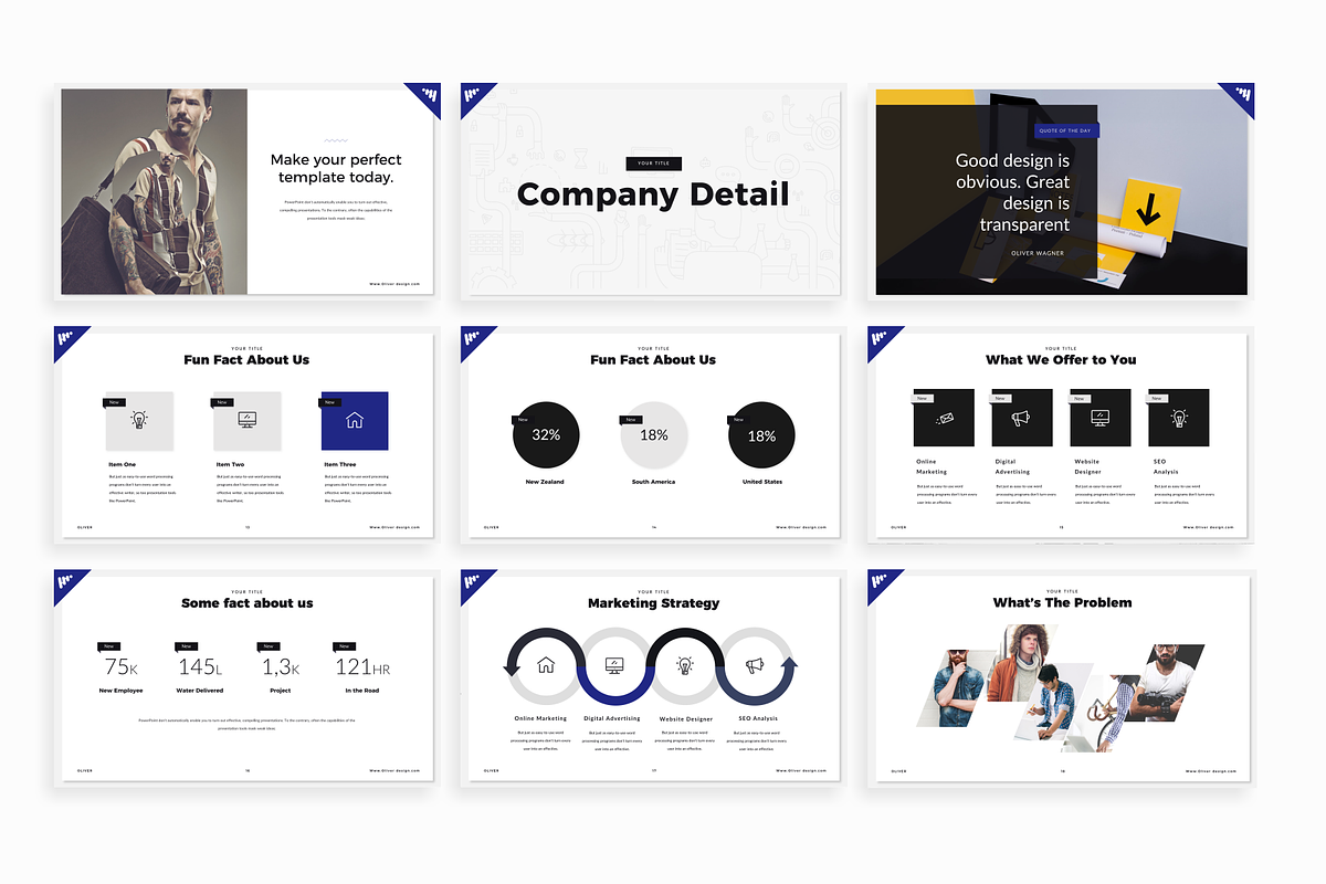 Oliver Powerpoint template, a Presentation Template by Mikokit (Photo 3 of 16)