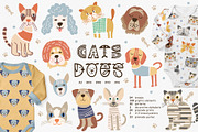 Cool Cats and Dogs Bundle., an Animal Illustration by DearLetters (Thumbnail 1 of 20)