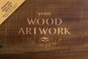 Engraved Wood Mock-ups & Textures