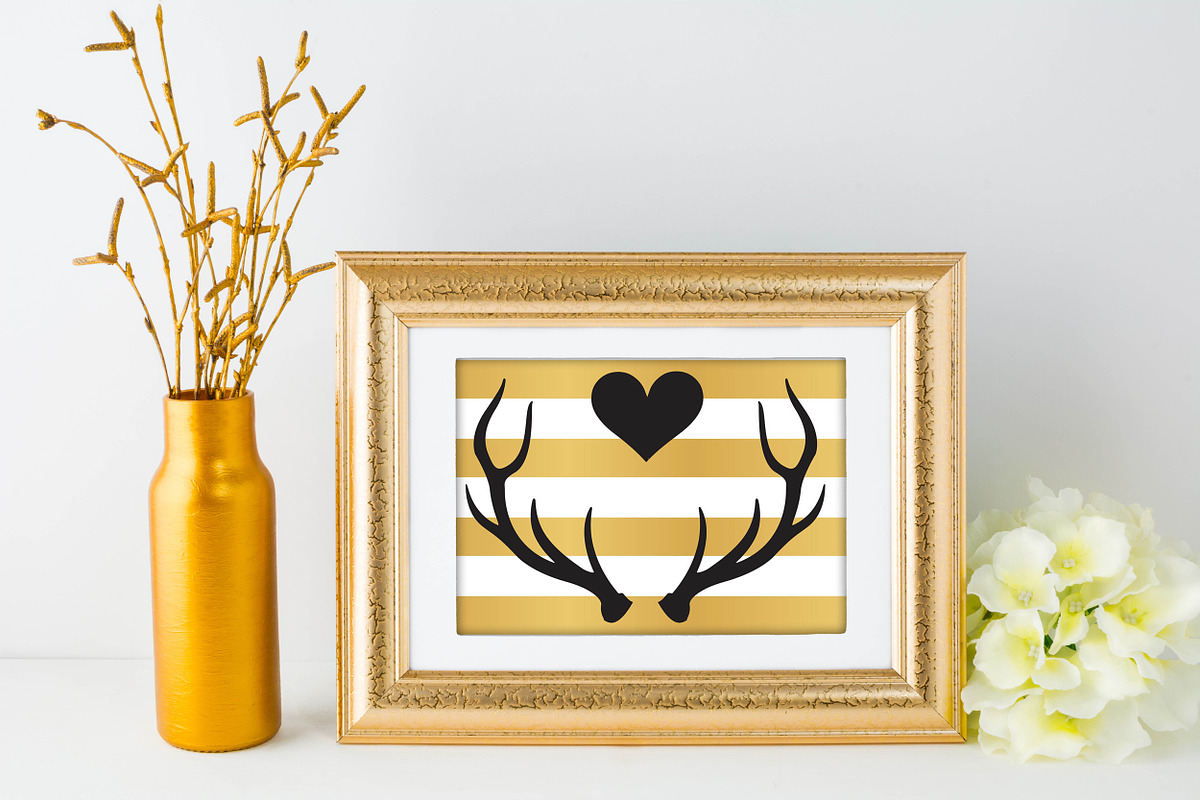 Valentine's Day Black & Gold Clipart, an Illustration by MyClipArtStore (Photo 3 of 7)