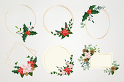 Christmas Vector Floral Clipart ., a Background Graphic by NinaBrai (Thumbnail 3 of 8)