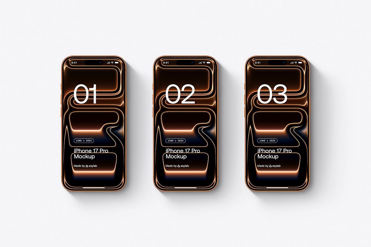 iPhone 17 Pro - 24 Mockups Scenes, an iPhone Mockup by Asylab (Photo 15 of 61)