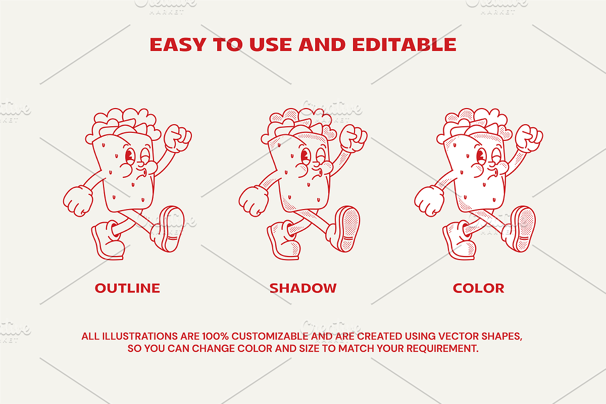Fast Food Cartoon Illustration, a Food Illustration by ™Creasi (Photo 2 of 6)