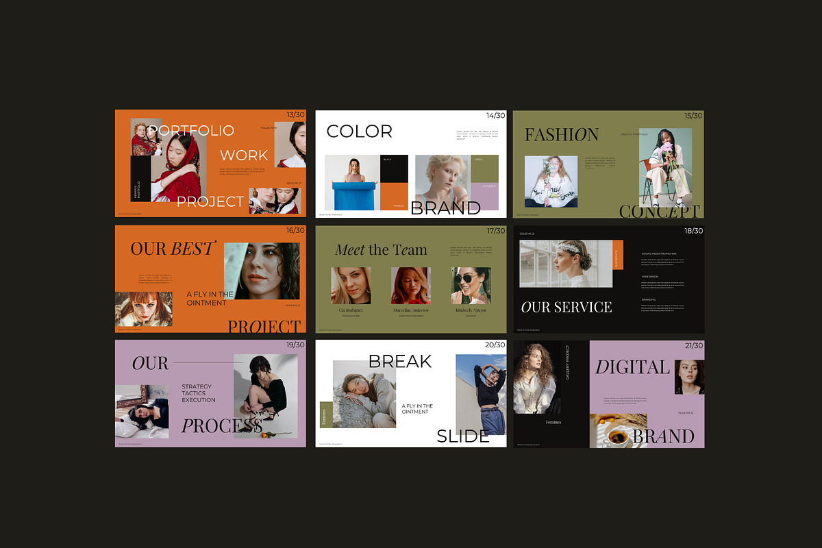 Femmes -Fashion Portfolio Powerpoint, a Presentation Template by Dirtytemp Studio (Photo 9 of 11)