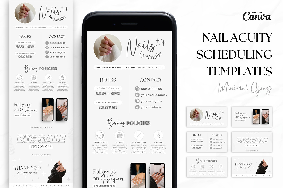 Nail Tech Acuity Scheduling • Canva, a Websites & App Template by OniriqveDesigns (Photo 1 of 8)