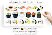 Sushi Seamless Pattern, a Pattern Graphic by NDesigns (Thumbnail 3 of 4)