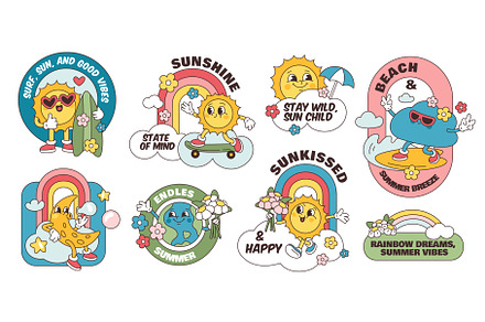 Cool Trendy Stickers Collection, an Illustration by craftlove