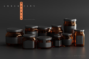 Amber Jars Mockup Collection