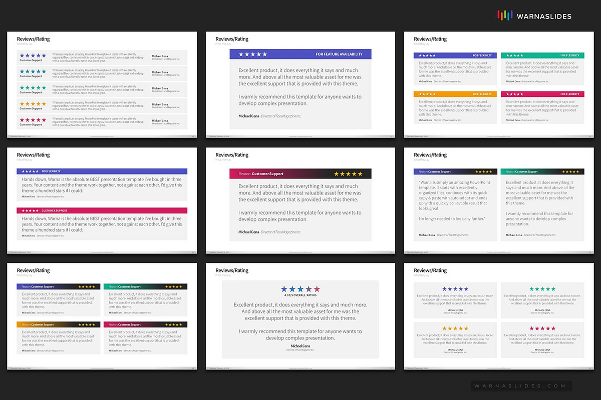 Review PowerPoint Templates, a Presentation Template by Warna Works (Photo 6 of 10)