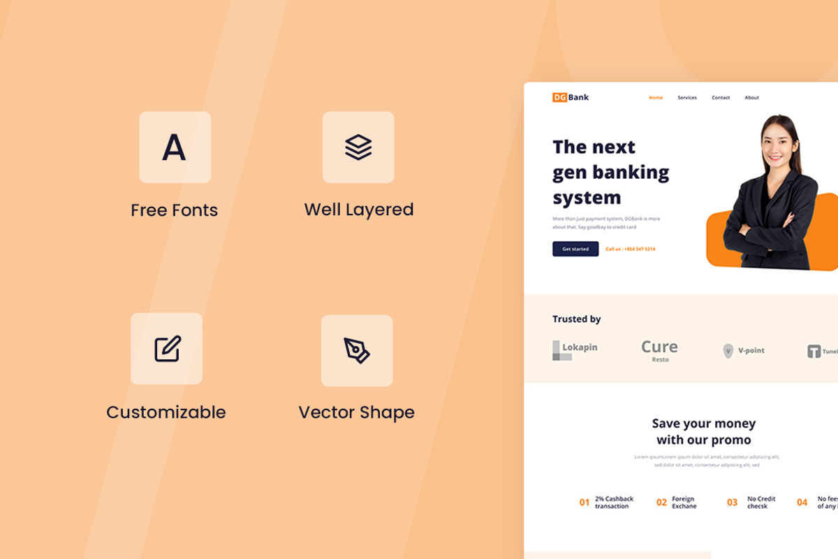 Fintech Web Design, a Wireframe Template by INSPR STD (Photo 4 of 6)