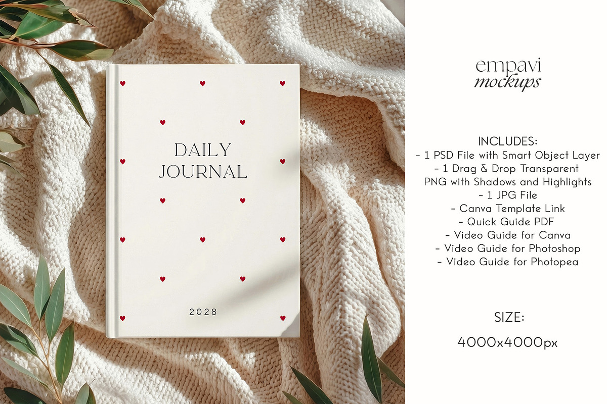Hardcover Journal Matte Mockup, an Advertising Mockup by EmpaviMockups (Photo 6 of 7)