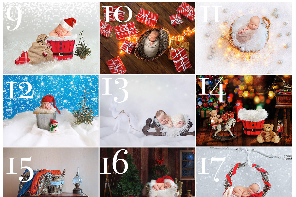 CHRISTMAS Bundle 17digital backdrops preview 3