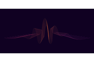 Vector music sound waves, an Illustration by Things for designers