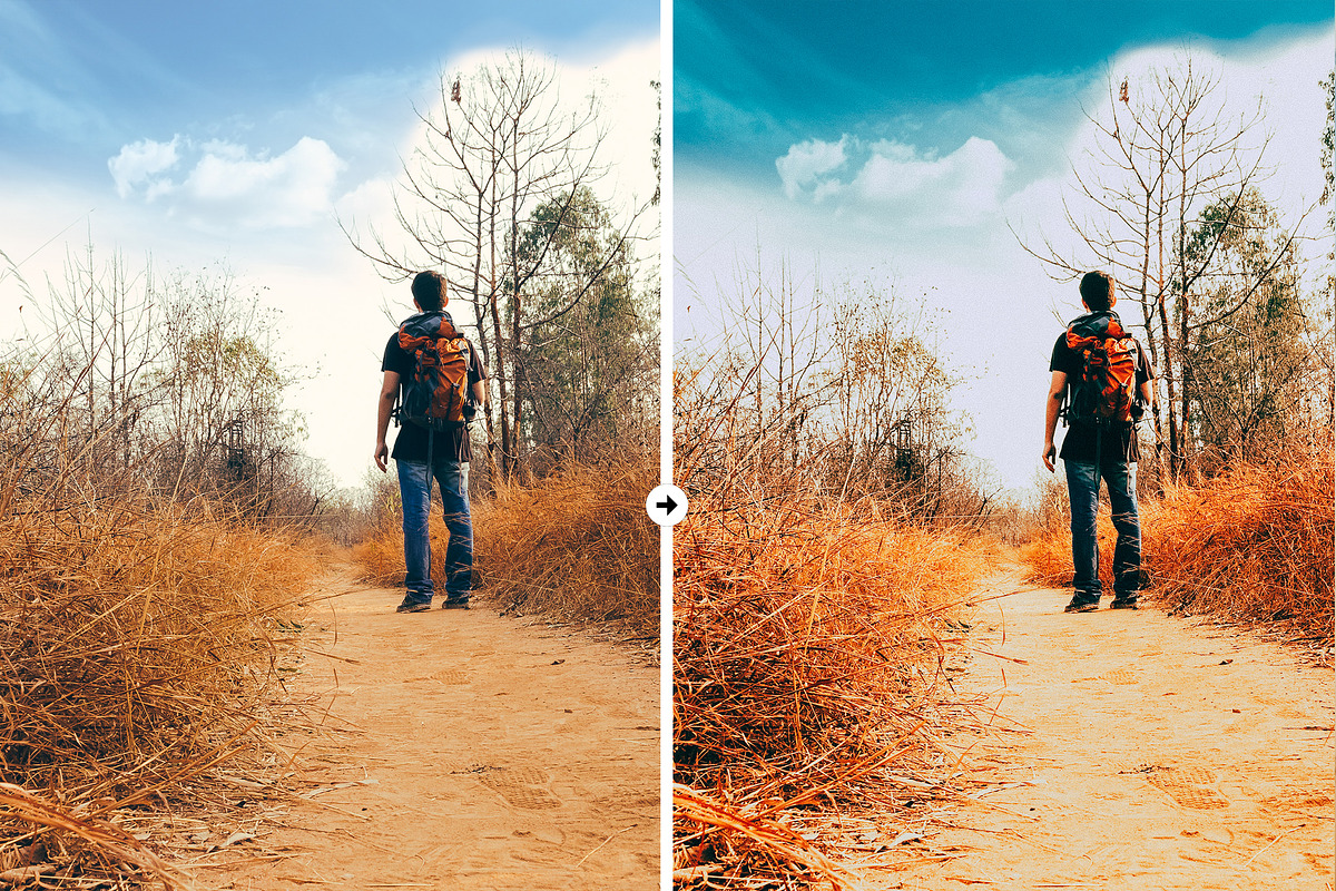 1 Orange & Amber Lr & Ps Preset preview 6