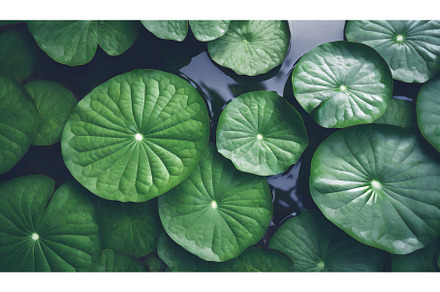 Lush green lotus leaves floating on, a Nature Photo by Igor Tichonow
