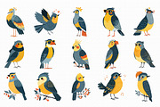 Quirky Birds Clipart PNG, an Illustration by Libby Wishes (Thumbnail 5 of 5)