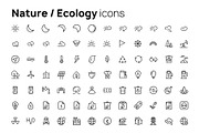 Nature & Ecology line icons set, an Outline Icon by AIWD (Thumbnail 2 of 2)