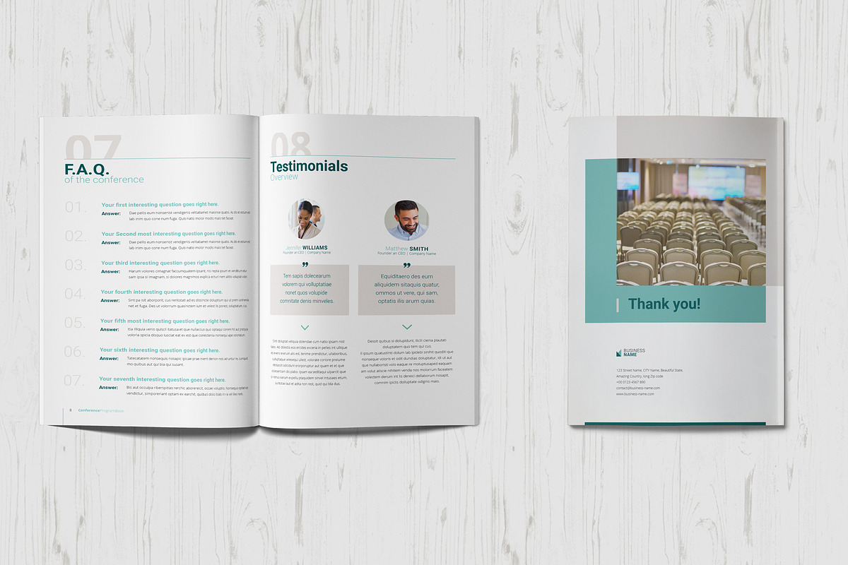 Conference Agenda Template, a Templates & Theme by Sabin (Photo 7 of 9)