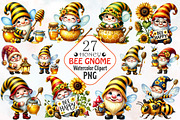 Honey bee gnome sublimation clipart, an Illustration by RobertsArt (Thumbnail 1 of 7)