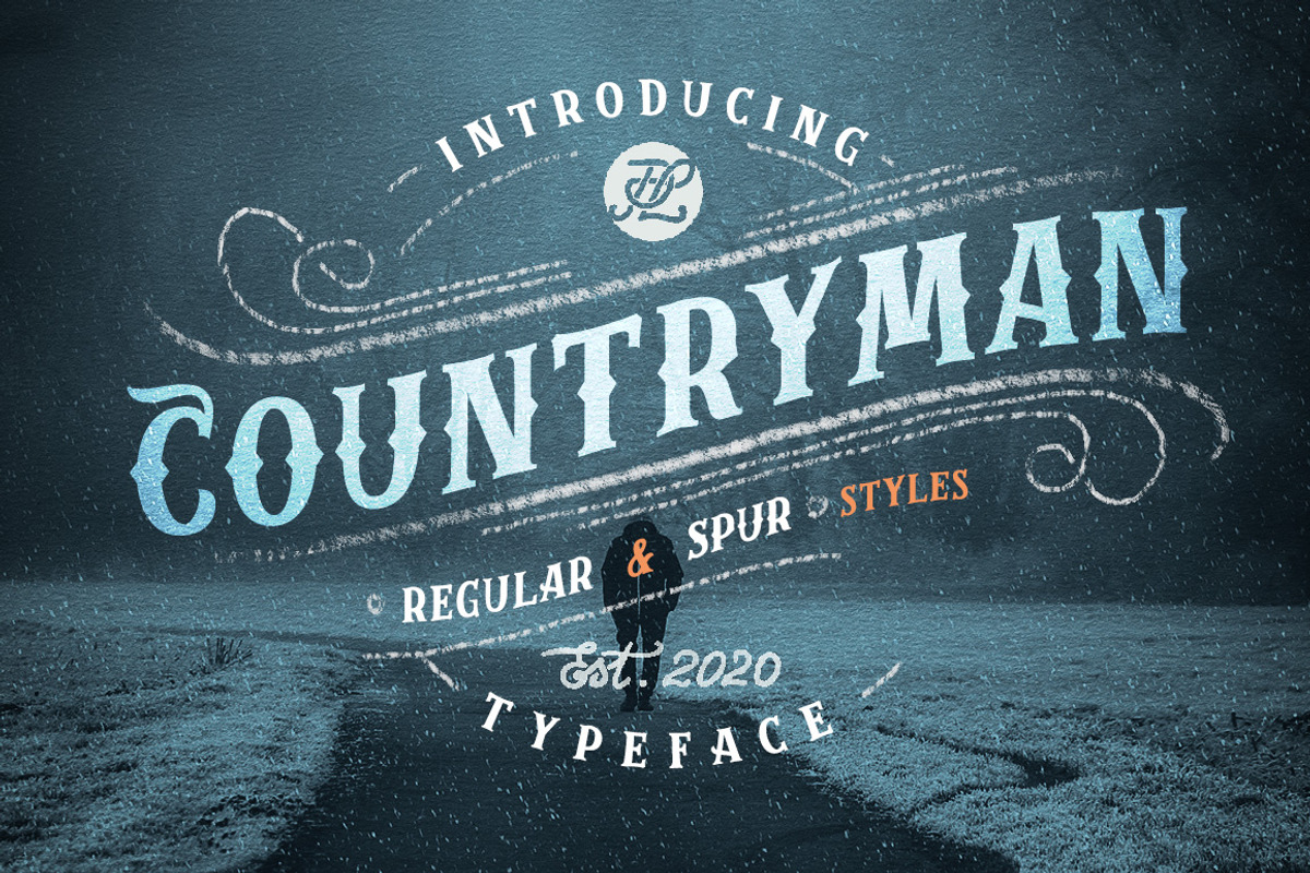 Countryman - Western Type Font + Web, a Slab Serif Font by Paul Lesser (Photo 1 of 12)