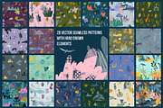 TRIBAL NATURE. 20 VECTOR PATTERNS, a Pattern Graphic by Shusha Guna Art (Thumbnail 2 of 15)