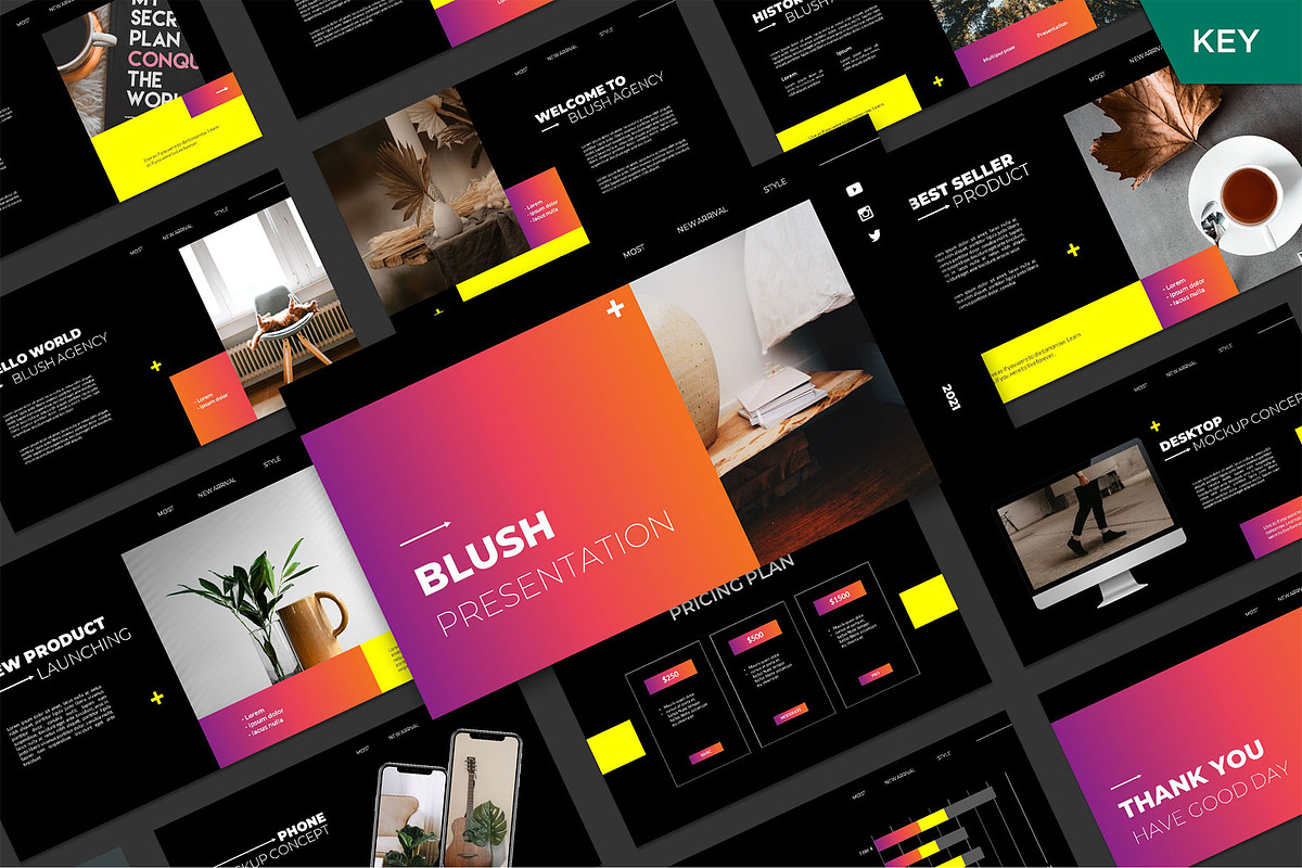 Blush Keynote Template, a Presentation Template by GridlineType (Photo 1 of 9)