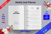 Weekly Goal Planner for KDP Interior, a Graphic by Hitubrand (Thumbnail 1 of 4)