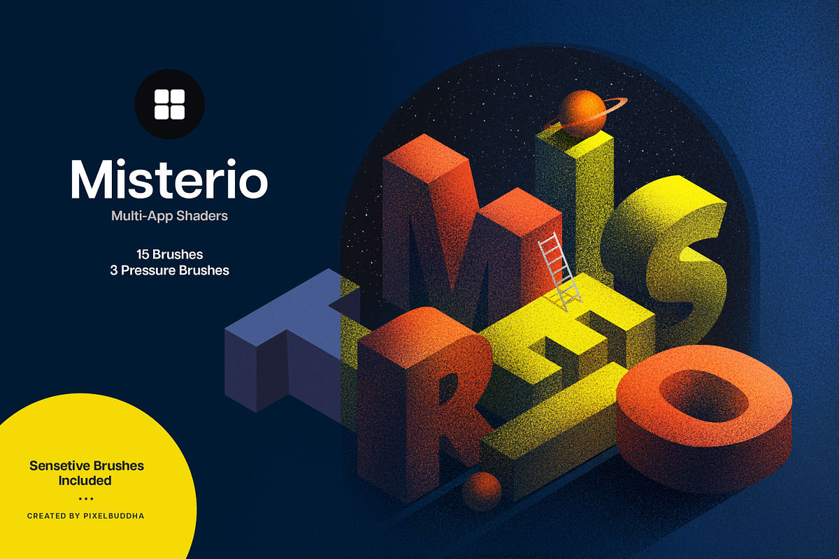 Multi-App Misterio Shader Brushes, a Brush Add-On by pixelbuddha.net (Photo 1 of 10)