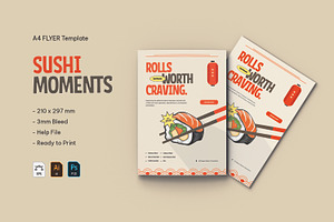 Sushi Moments - Flyer, a Flyer Template by VUNIRA
