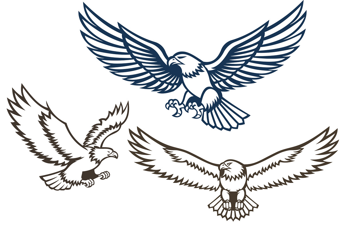 A collection of patriotic eagle logo, an Object Graphic by FarhanYousaf (Photo 5 of 5)