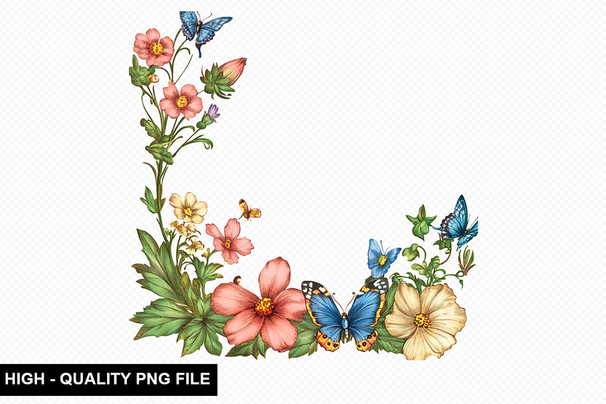 Spring Flower Border Clipart Bundle, an Illustration by crative8112 (Photo 4 of 10)