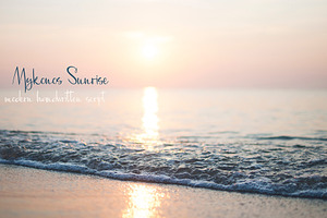 Mykonos Sunrise Handwritten Font