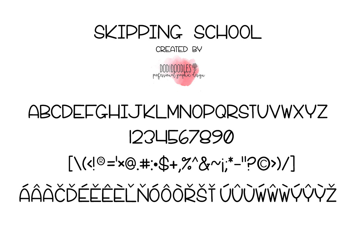Sale Skipping School Font, a Sans Serif Font by Jodi Van der Kruik (Photo 6 of 7)