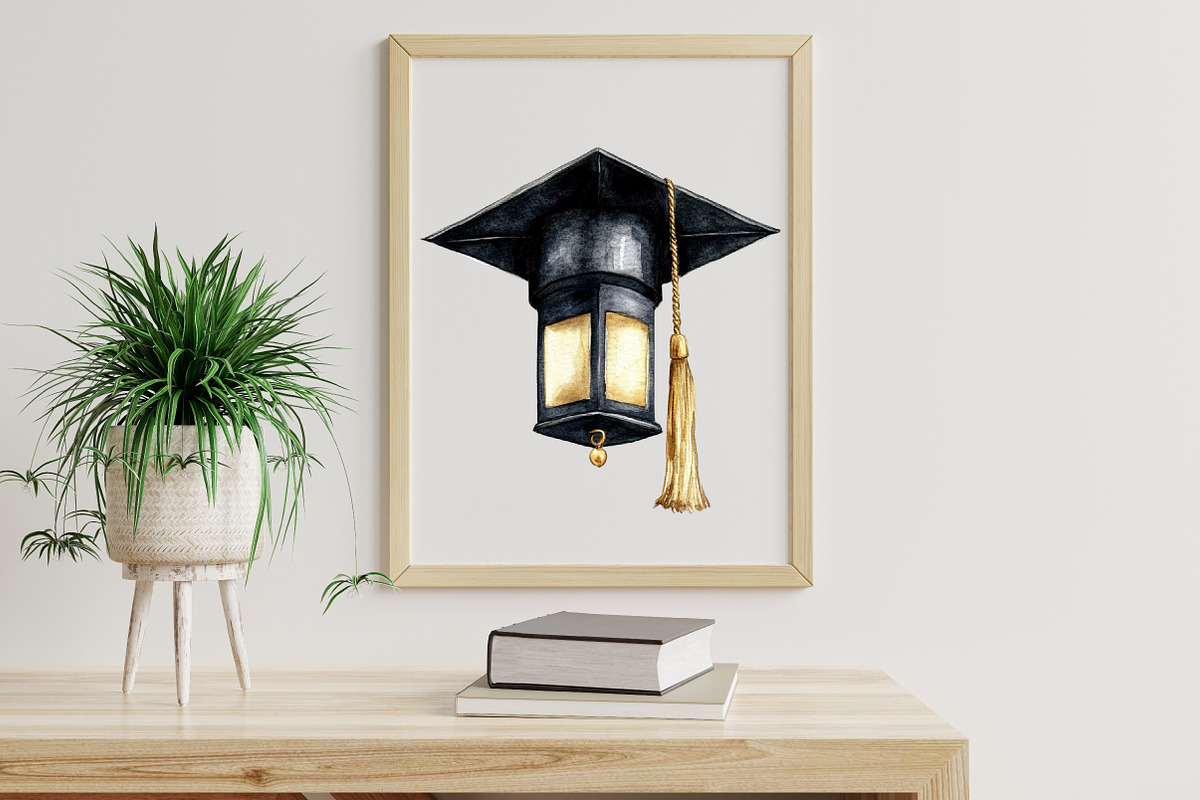 Black & Gold Graduation Day Clipart, an Illustration by Libby Wishes (Photo 5 of 7)