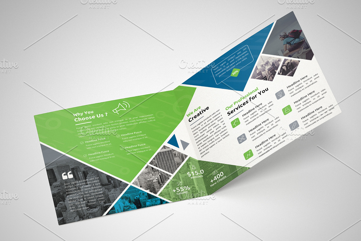 Square Bifold Brochure template, a Brochure Template by Alice_s (Photo 3 of 4)