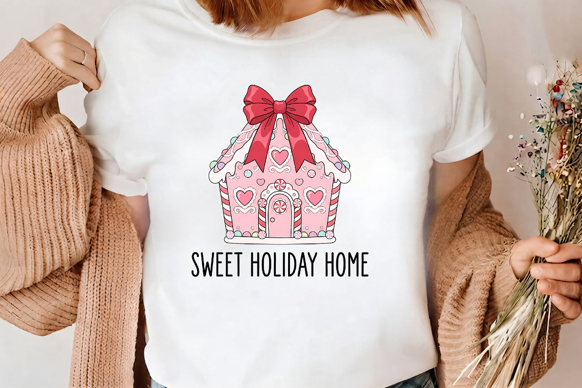 Sweet Holiday Home Gingerbread PNG, a Seasonal Illustration by CrexoraLab (Photo 3 of 4)