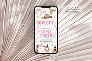 Cowgirl Invitation and Phone Invite, a Templates & Theme by VeliusCreativeStudio (Thumbnail 3 of 5)
