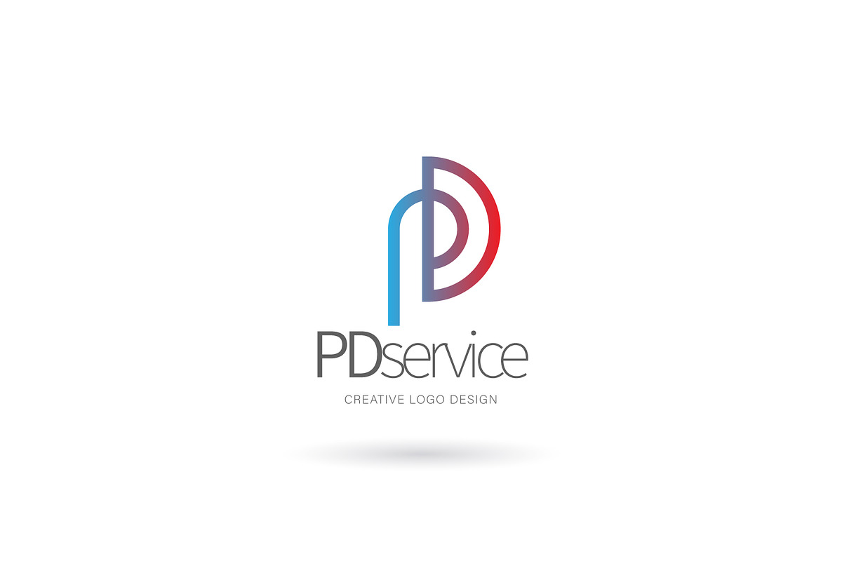 PD service logo, PD letter