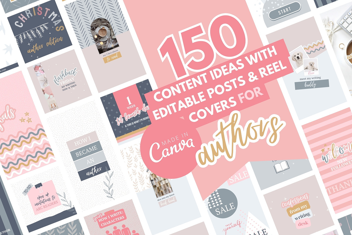 AUTHOR Instagram Templates - Canva, a Templates & Theme by Start With Kate (Photo 1 of 5)