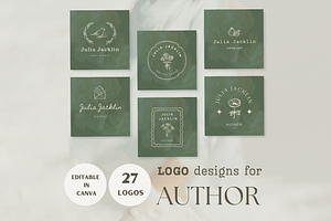 Editable logo template for author