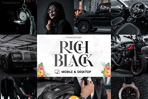 5 Rich Black Lightroom Presets