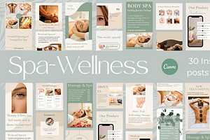 Spa-Wellness Canva IG posts &stories