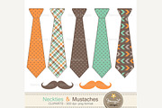 Neckties and Mustaches Digital Paper, a Pattern Graphic by JennyL Designs (Thumbnail 2 of 4)