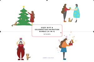 Cozy Gift & Celebration Animation, an App Template by AMMi