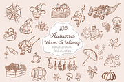 Warm & Whimsy Autumn Hand-Drawn Fall, a Seasonal Illustration by Designwork (Thumbnail 1 of 8)