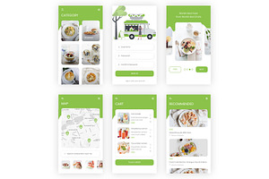 Food Delivery Adobe Illustrator App