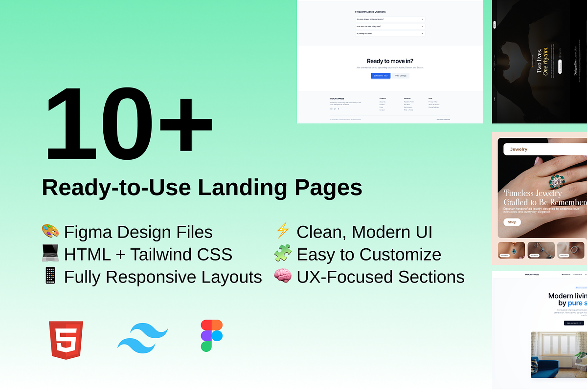 10+ Modern Landing Pages, a Landing Page Template by PetersTouch Creative (Photo 1 of 5)